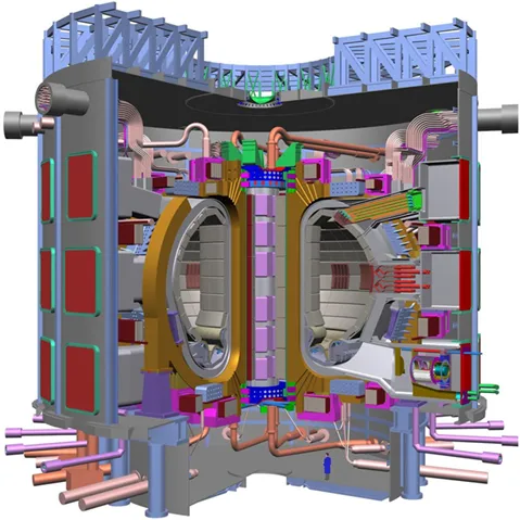 士盟科技-部落格-成功案例-圖1. ITER 托卡馬克（Tokamak）反應爐的概念圖