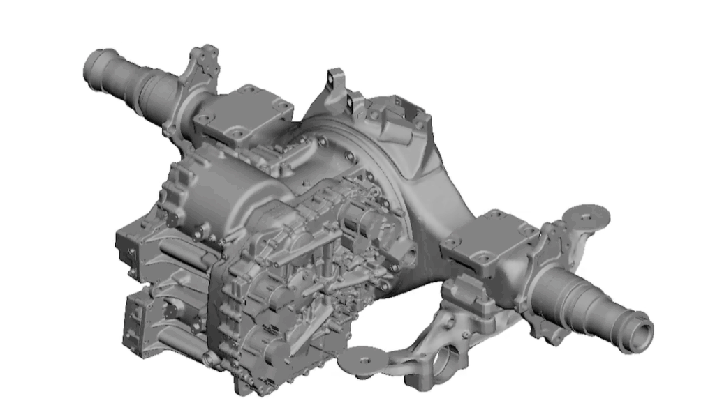 圖1. 新一代電動車軸，已無法沿用傳統後軸架構